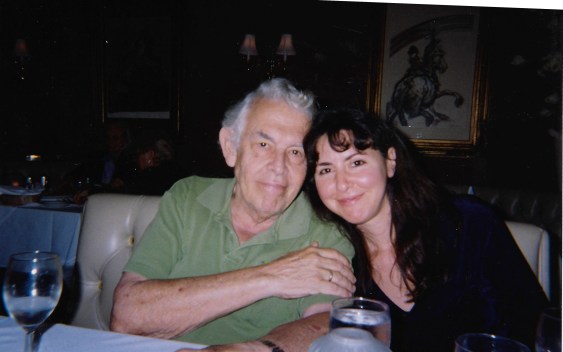 Dad and Dyane at restaurant