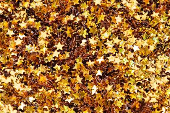 gold colored star confetti lot