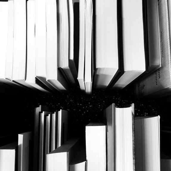abstract art black and white books