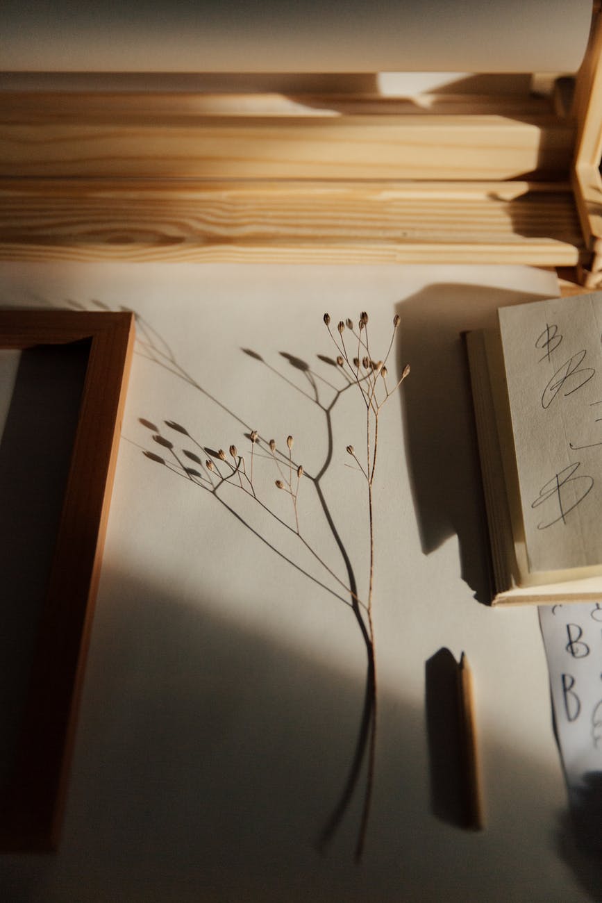 minimal concept of calligraphy writing of letter